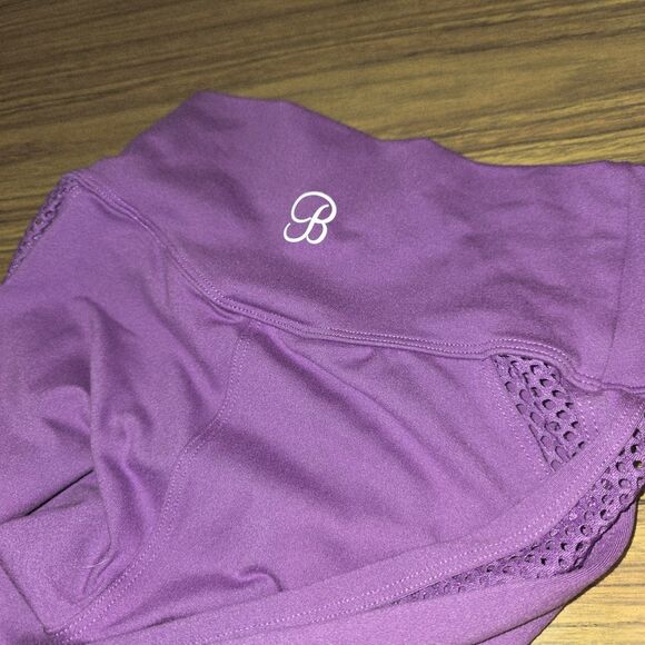 BOMBSHELL SPORTSWEAR 2pc XS Purple Logo Sports Bra Magenta Mohawk Leggings Lot - Picture 5 of 7